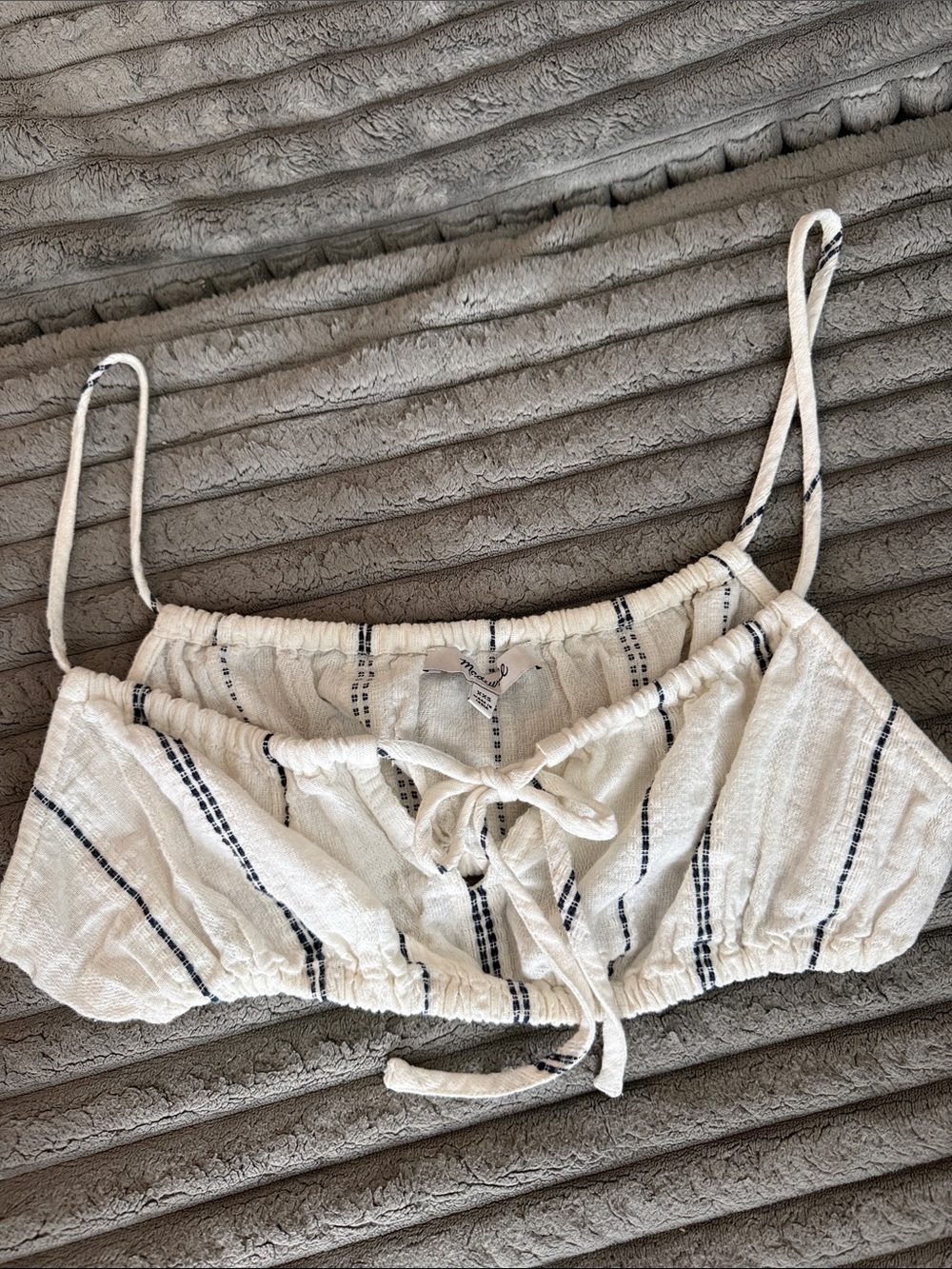 Madewell linen Tie-Front Crop